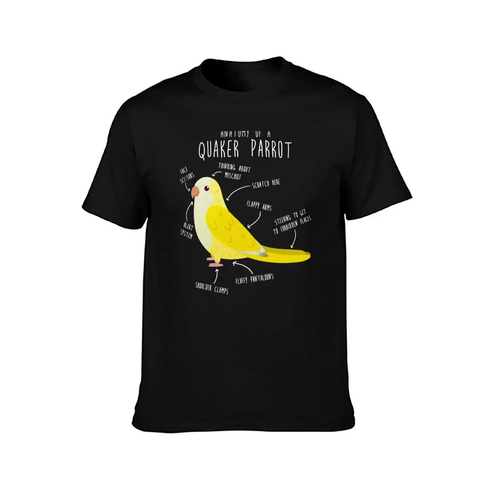 Anatomy of a Lutino Quaker Parrot T-Shirt new edition oversized graphic tee mens t shirt graphic