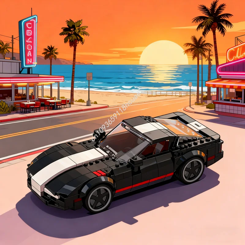 247 قطعة MOC كورفيت جراند سبورت سيارة نموذج اللبنات لعبة الهندسة المعمارية تجميع لتقوم بها بنفسك فكرة التعليم هدايا عيد الميلاد للأطفال #1