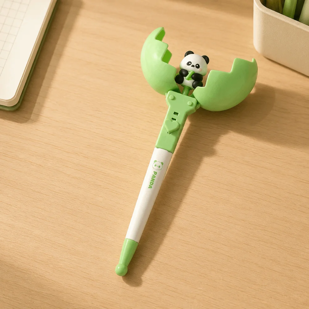 Eggshell Design Egg-shaped Retractable Gel Pen Cartoon Style Cute Stress-Relieving Pen Smooth Writing Animal Quick-dry Pen