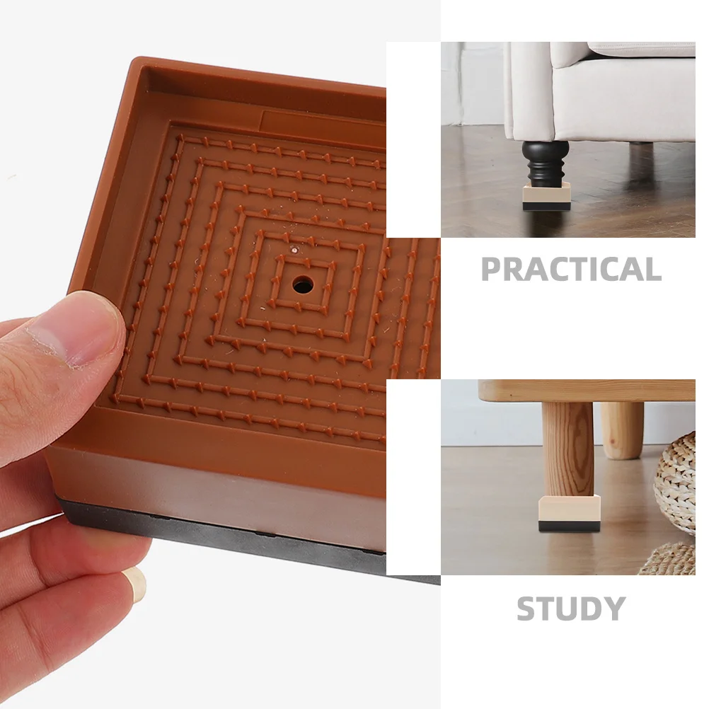 

4Pcs Bed Furniture Risers Heavy Duty Chair Sofa Lifter Increases Height for Couch Desk Table Legs Floor Scratch Protection