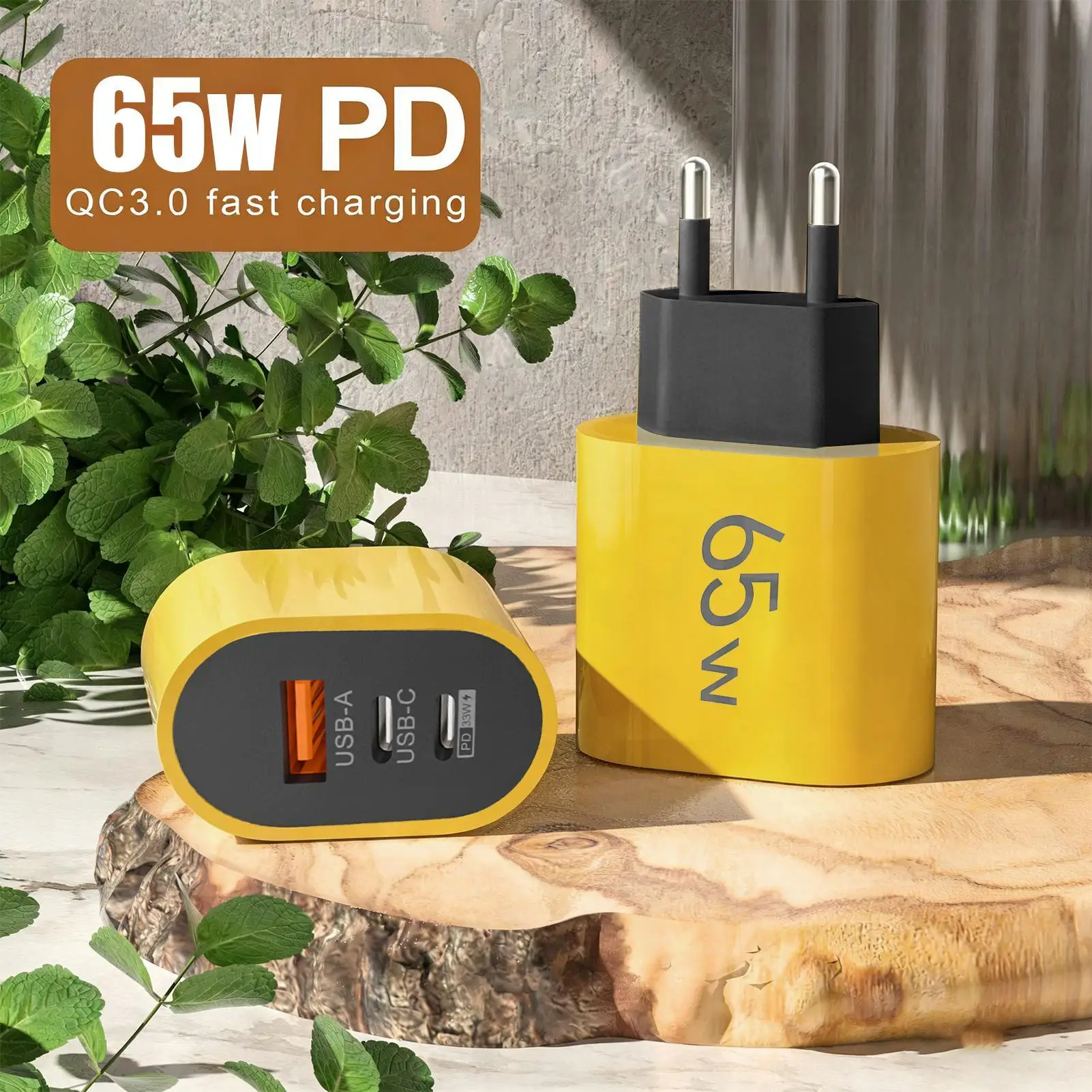 3-Port QC3.0 Fast Wall Charger Safe USB A Adapter Plug with SmartIC for Home Office Travel, Hotel Dorm Bedroom Apartment Use