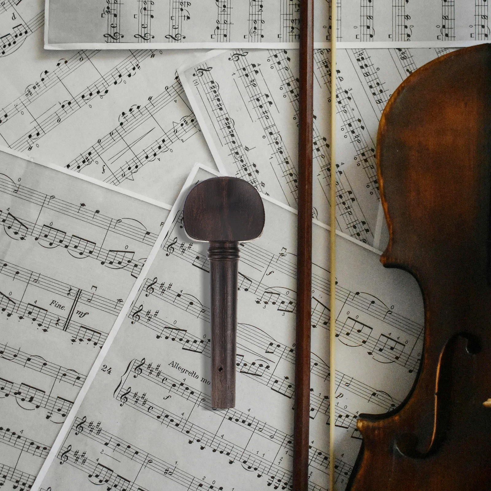 

4Pcs Violin Tuning Pegs Wooden Replacement for 34 to 44 Violins Durable Stable Fine Tuner Accessories Violin Parts