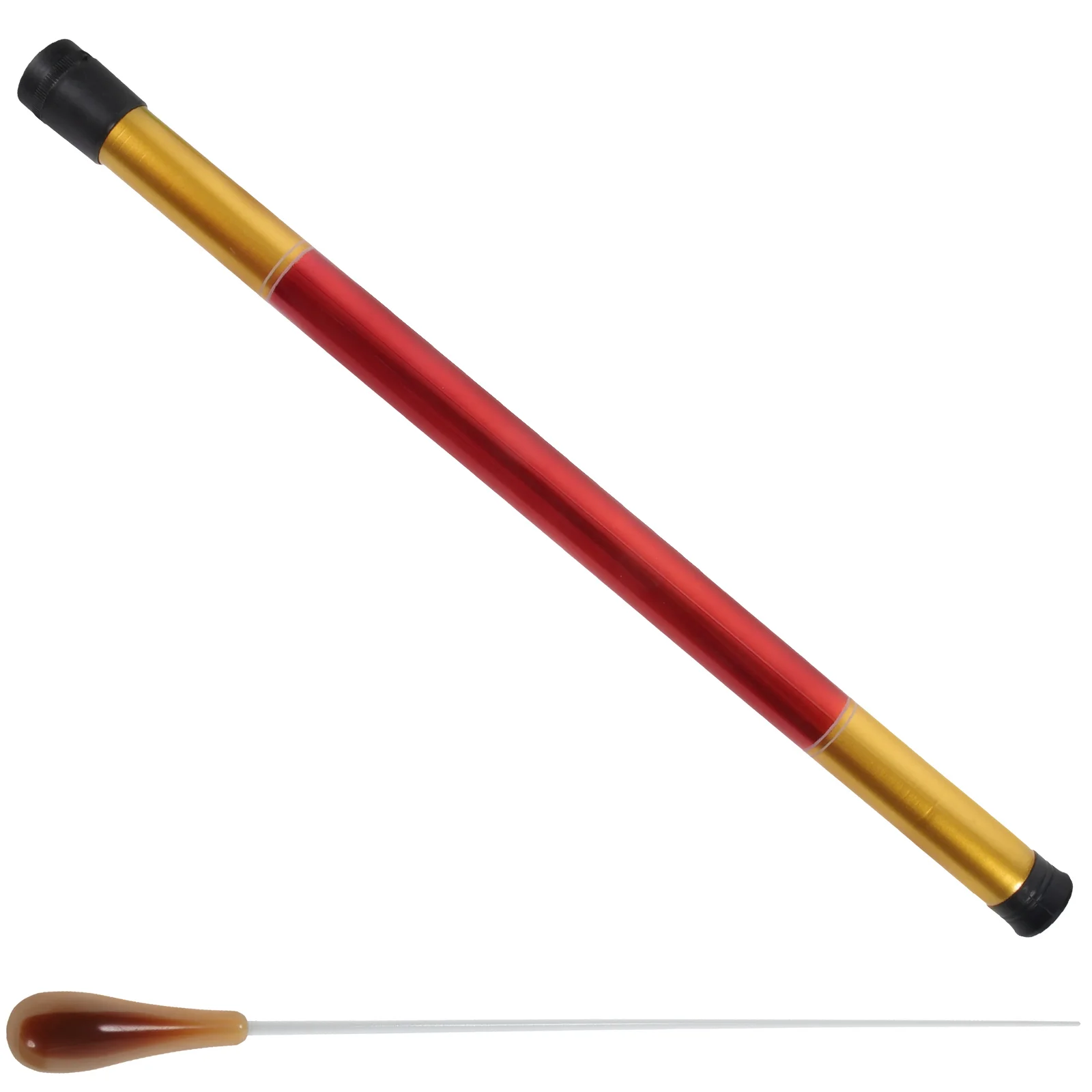 عصا توصيل معدنية تدوم طويلاً مع أسطوانة تخزين لحفلات أوركسترا وأداء الموسيقى المحمولة #2