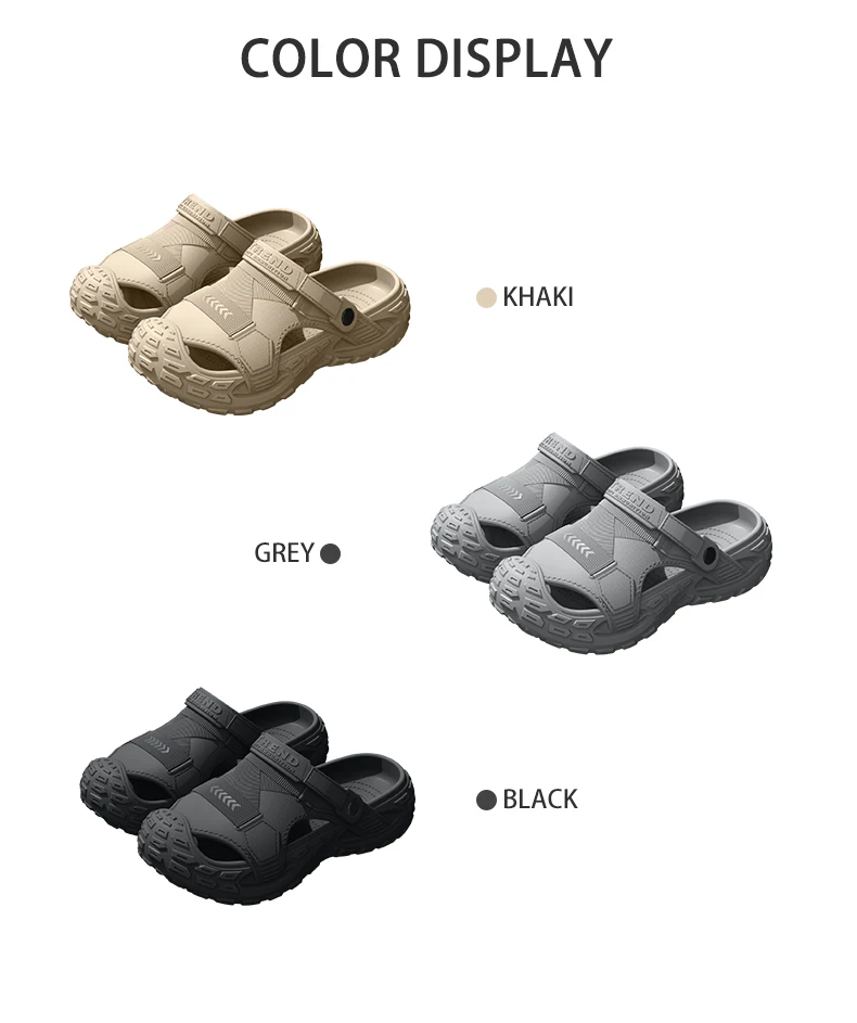 EVA-Sandalen für Herren im Sommer, mit Dicker Weicher Sohle für Outdoor-Aktivitäten, Strandschuhe für Freizeitsport und Perforierte Schuhe – Detail 5