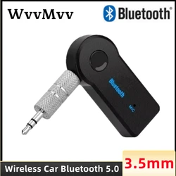 Wireless Bluetooth-compatible 5.0 Receiver Adapter 3.5mm Jack For Car Music Audio Aux A2dp Headphone Reciever Handsfree