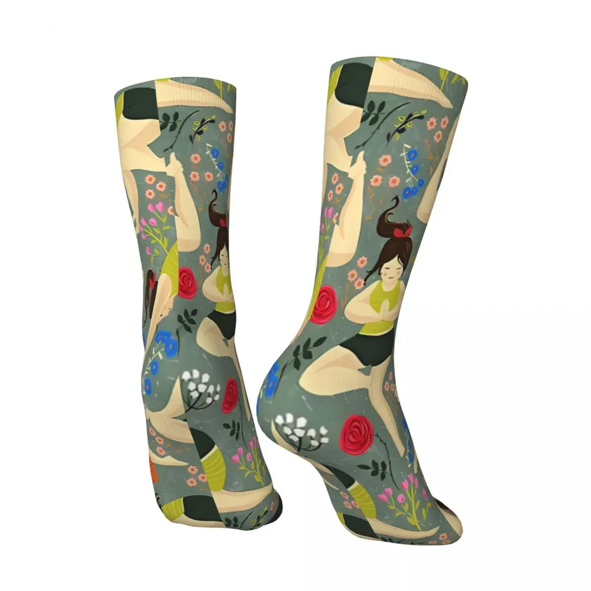 Yoga Love In Blue Sock Printed Man Polyester