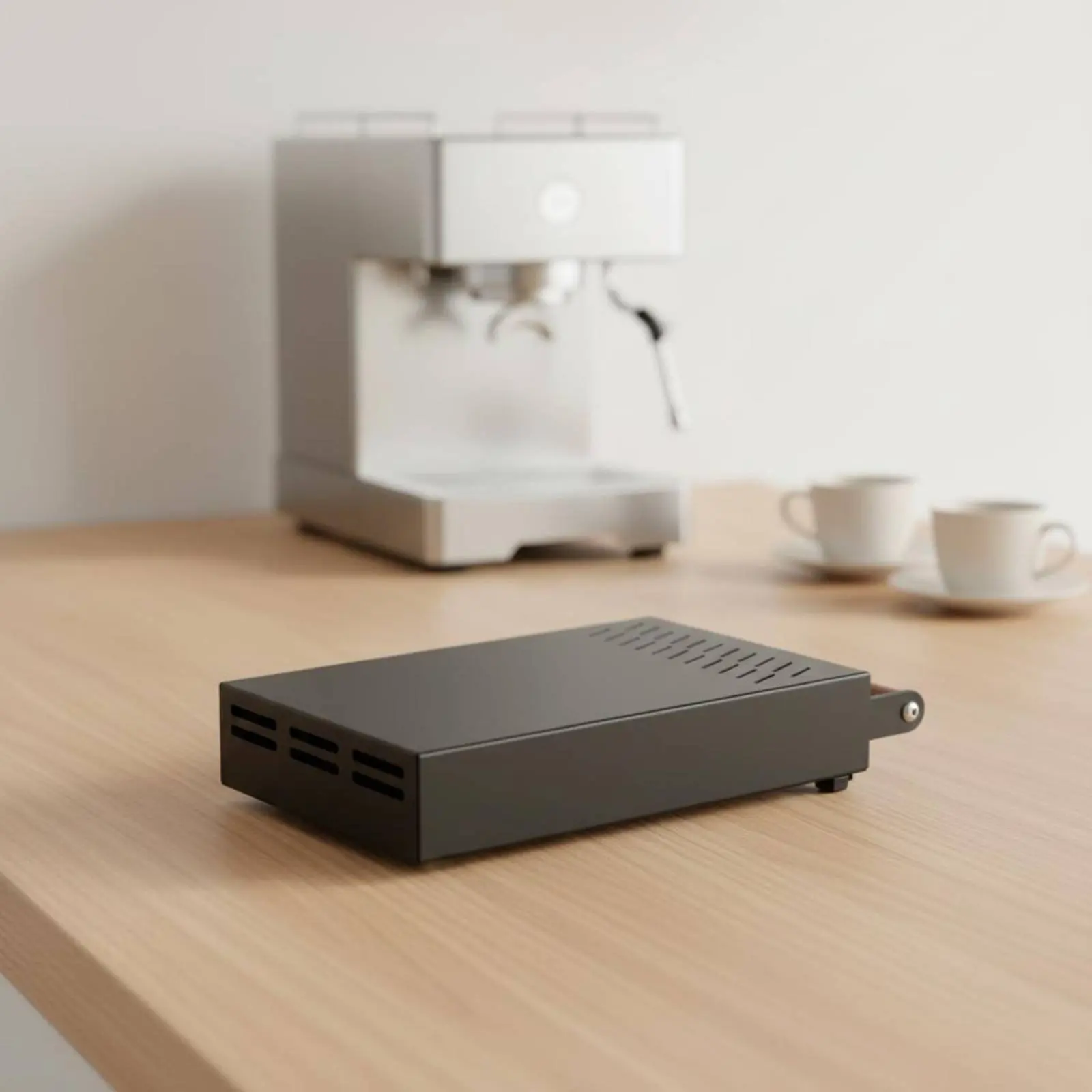 

Espresso Knock Drawer Stainless Steel Coffee Knock Box Drawer Coffee Grounds Box Non-Slip Feet Heat Dissipation Holes