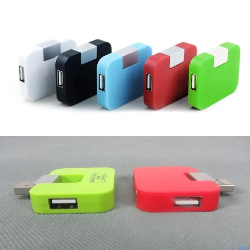 R91A упаковка 4pcs Fast Speed ​​4 Port USB 2.0 Складируемый дизайн складной дизайн для повышения производительности в офисе или