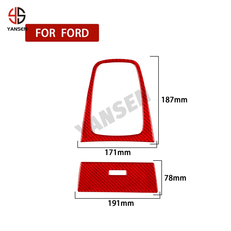 ford edge cigarette lighter For Ford Edge 2015 2016 2017 2018 2019 Real Carbon Fiber Gear Panel Cigarette  Lighter Trim Cover Sticker Interior Accessories