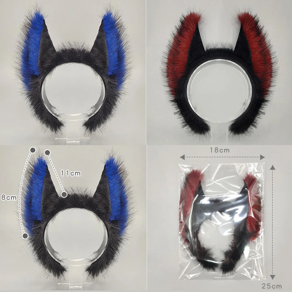 Pluche Demon Hoorn Hoofddeksel Cosplay Dierlijk Beest Weerwolf Oor Hoofddeksel Carnaval Halloween Party Hoofdband Kostuum Rekwisieten Geschenken