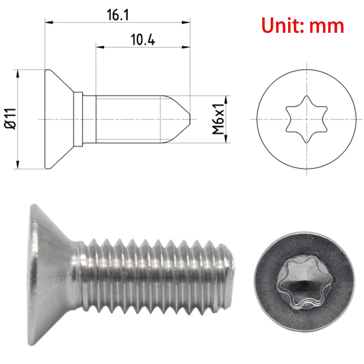 4X For Audi TT 8J 8N R8 Front Rear Brake Rotor Disc Retaining Screws Hex Socket Countersunk Bolt Stainless Steel Car Spare Parts