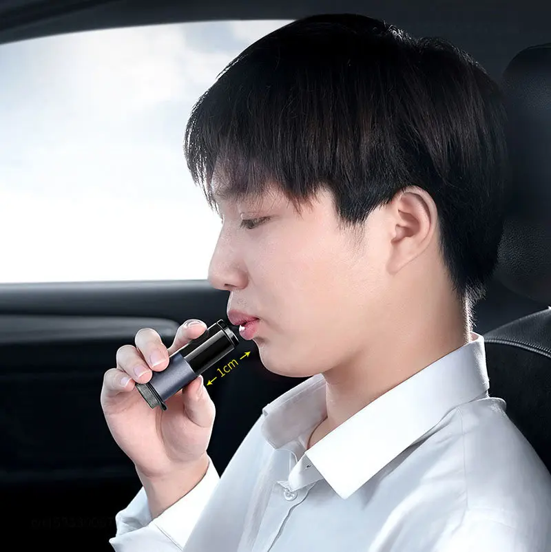 يوبين Baseus التلقائي اختبار الكحول الكحول قابلة للشحن شاشة LED عرض عدم الاتصال الكوهوتور التنفس اختبار الكحول