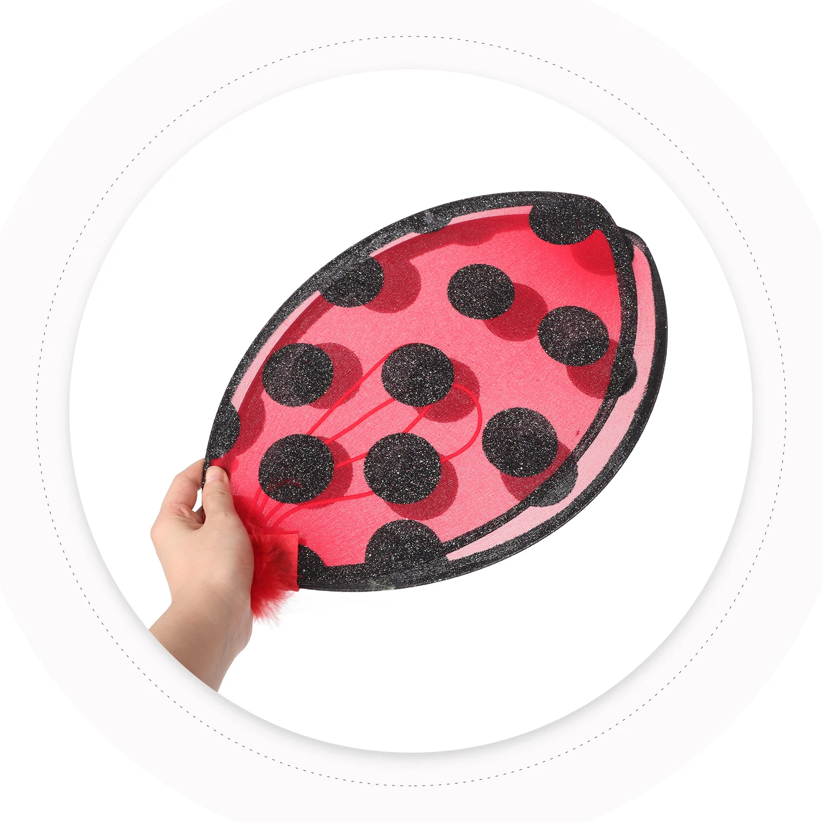 Mesh Ladybug Wings for Kids Girls Cosplay Party Decor Lightweight Foldable Design Childsafe Materials Perfect Any Event