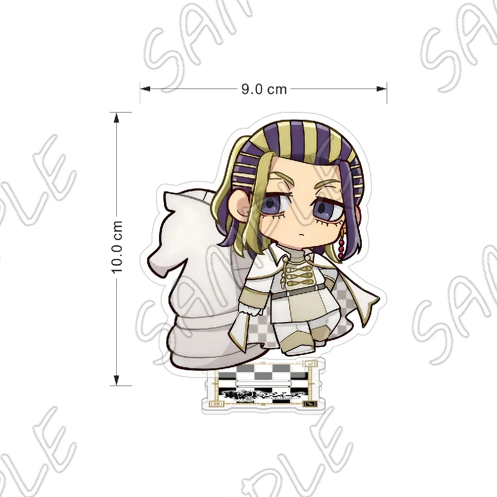 Tokyo Revengers Anime Acrylic Stand 10cm Figure Chess Ver Chibi Mikey Draken Chifuyu Baji Desk Decor Gift Keychain view 3