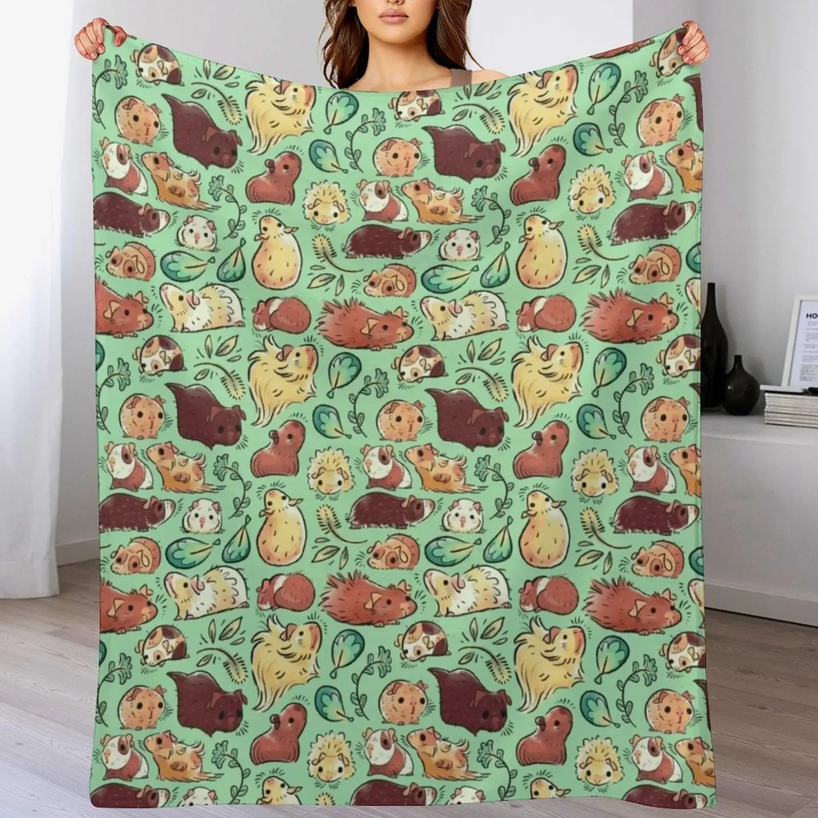 Guinea Pig Huddle Throw Blanket decorative cosplay anime Vintage Soft Blankets