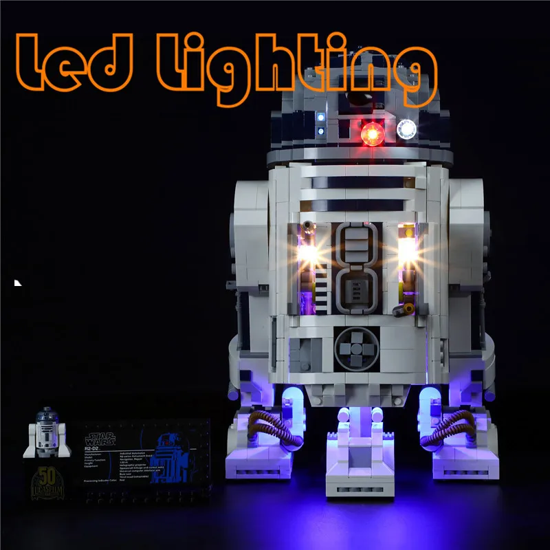 

Starsing Wars комплект освещения для 75308 R2-D2 стражи Галактики отряд робот фильм не Строительные блоки (только набор освещения)