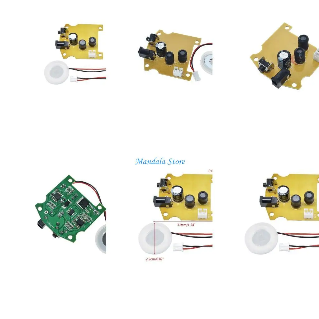 

U2JC Ultrasonic Humidifier Mist Maker DC3.7V-12V D20mm 113KHz USB Ceramic Atomizer Humidified Plate PCB Module Circuit Board