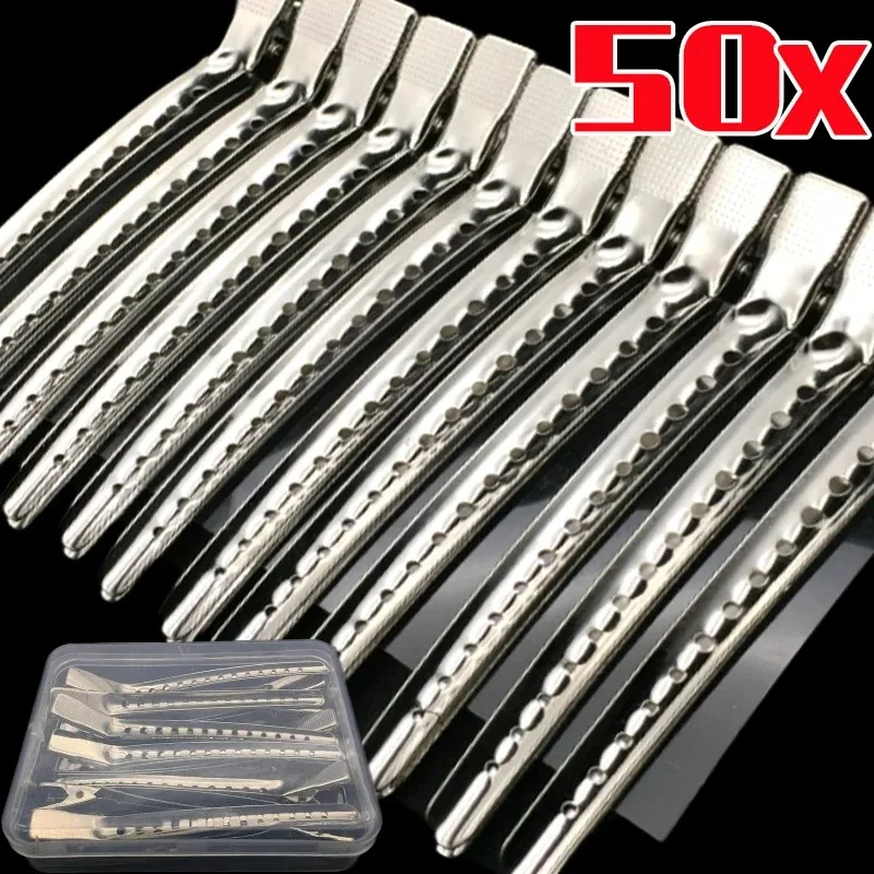 8.5cm Long Hair Clips Hair Make Up Bangs Hair Fixing Tools HairClip Stainless Steel Duckbill Clip Type for Barber Makeup