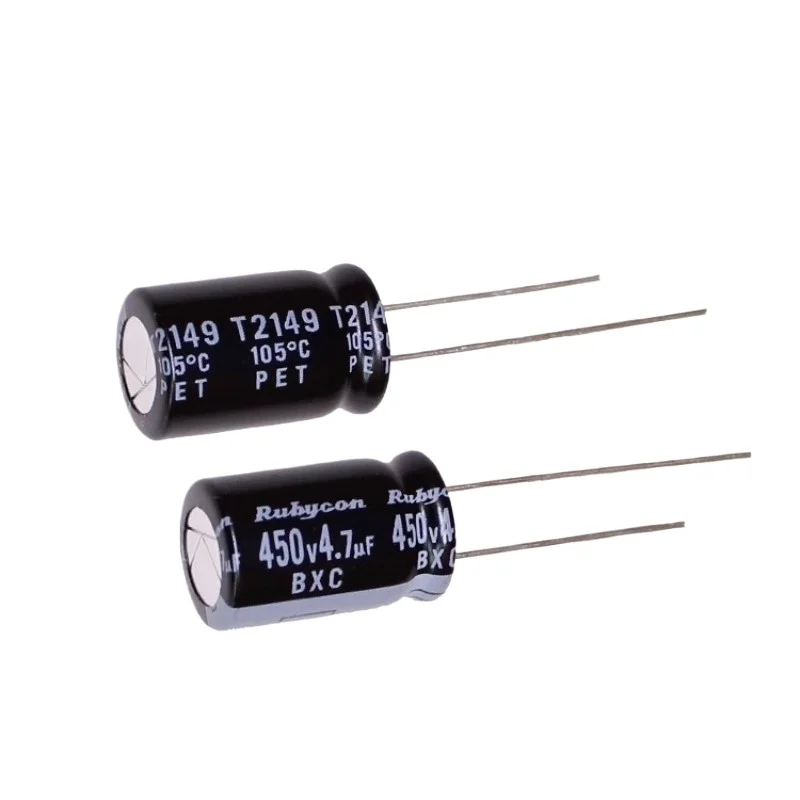 4.7UF450V aluminum electrolytic capacitor 450v4.7uf 10 * 16 Japanese Rubycon BXC high-frequency long-life