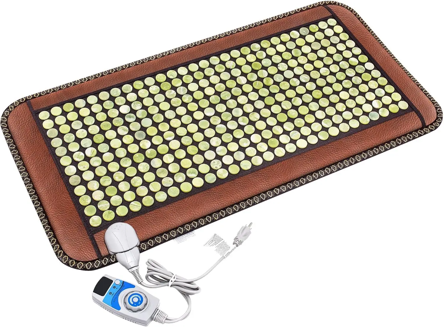 Natural Yellow Jade Heating Pad, Infrared Heating Pad, Far Infrared Heating Pads With Travel Bag And Chair Strap, Smart