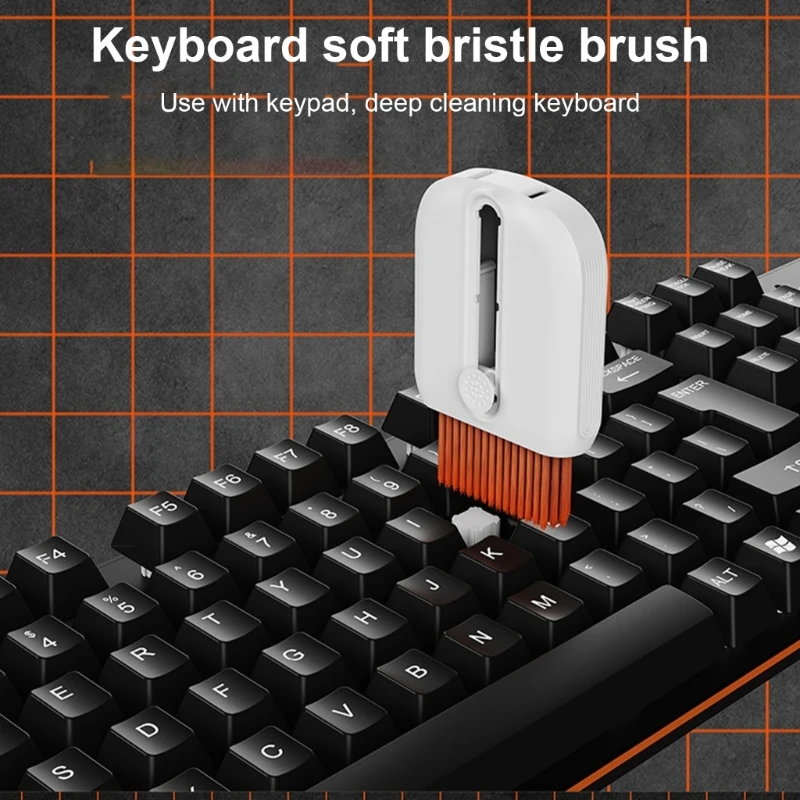 ชุดแปรงทำความสะอาดคอมพิวเตอร์ 24 in 1 ที่ครอบคลุมพร้อมที่วางโทรศัพท์ที่มีประโยชน์