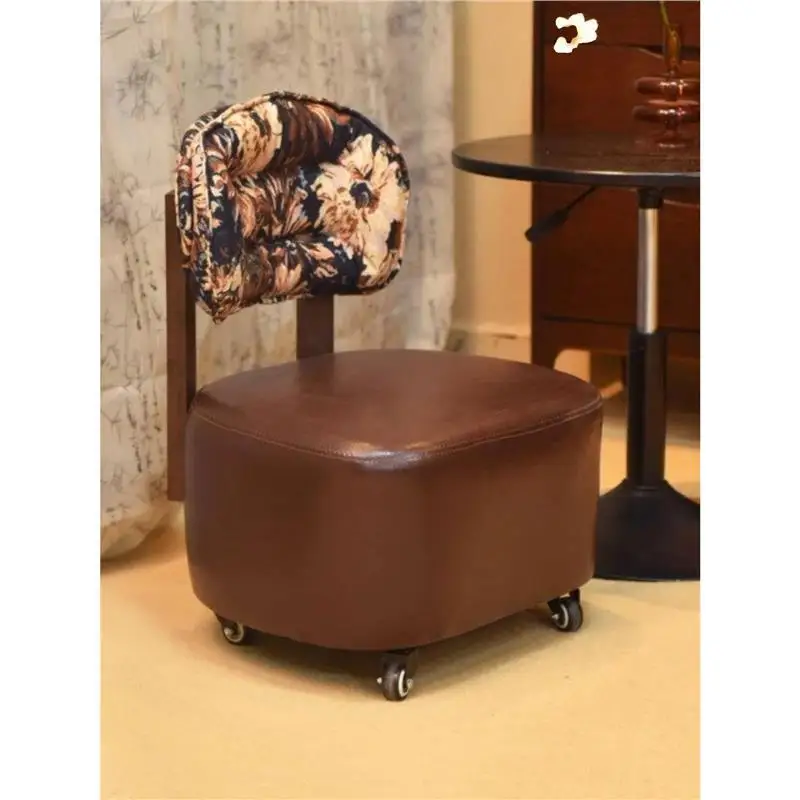 

Customizable Wood Wheeled Sofa Bench Back Chair Movable