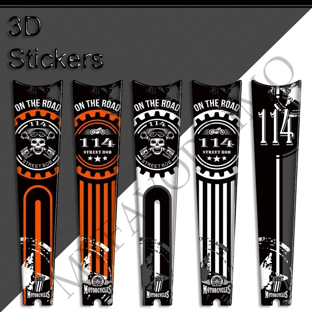 For Harley Davidson Street Bob 114  adhesive Stickers decal Protector Knee Side Grips Gas Fuel Oil Kit Tank Pad