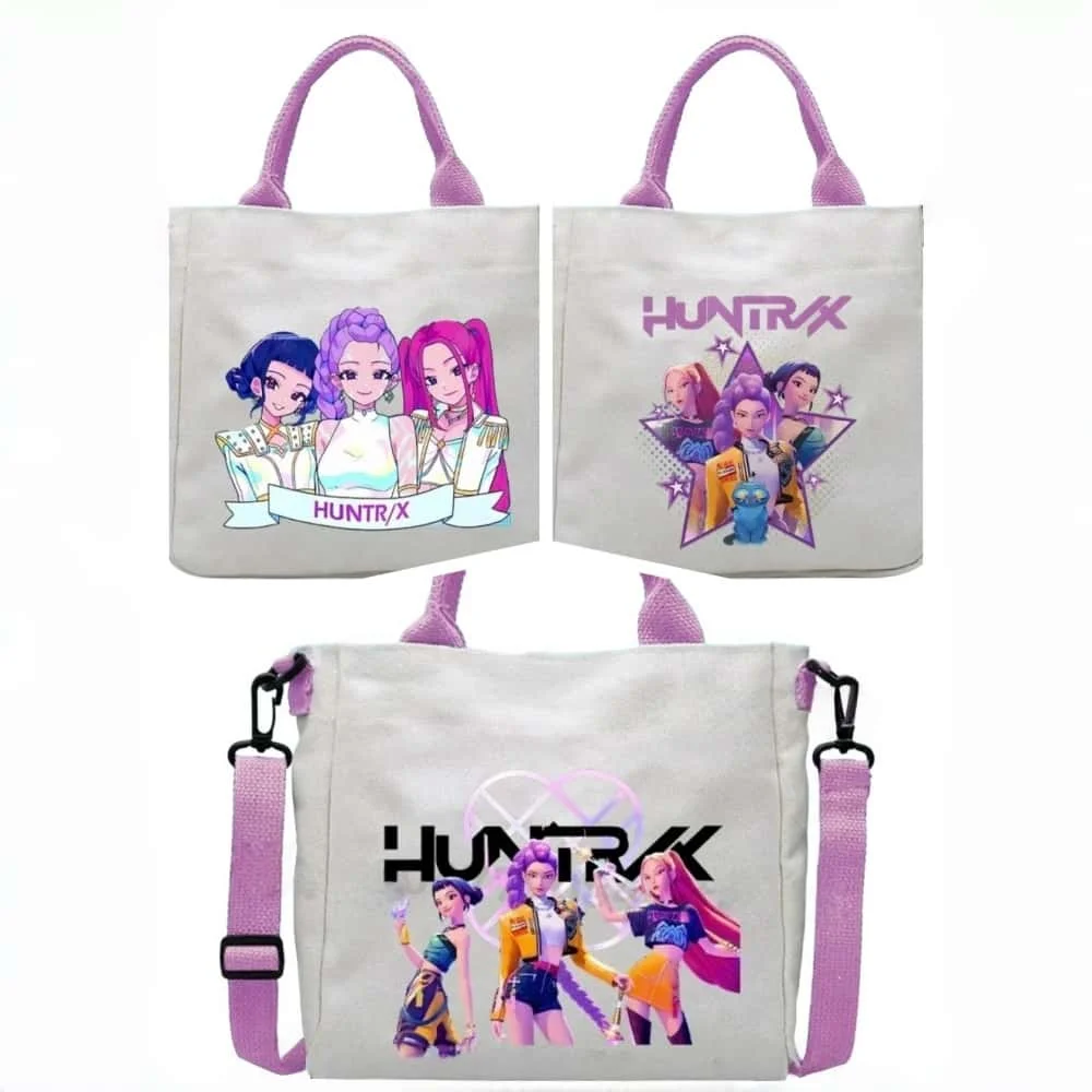 

Fashionable Anime Cartoon Crossbody Bag Multi-Functional Portable Women Commuting Shoulder Bag Anime Kpop Canvas Tote Bags