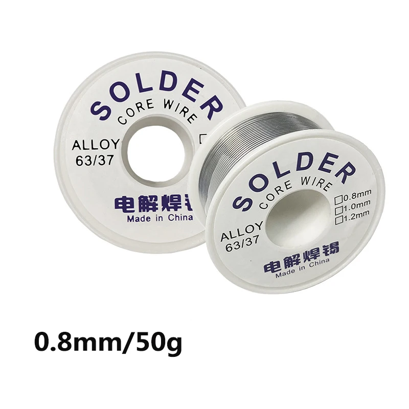 50g/0.8 MM Welding Solder Wire High Purity Low Fusion Spot Rosin Soldering Wire Roll No-clean Tin Welding Circuit Repair