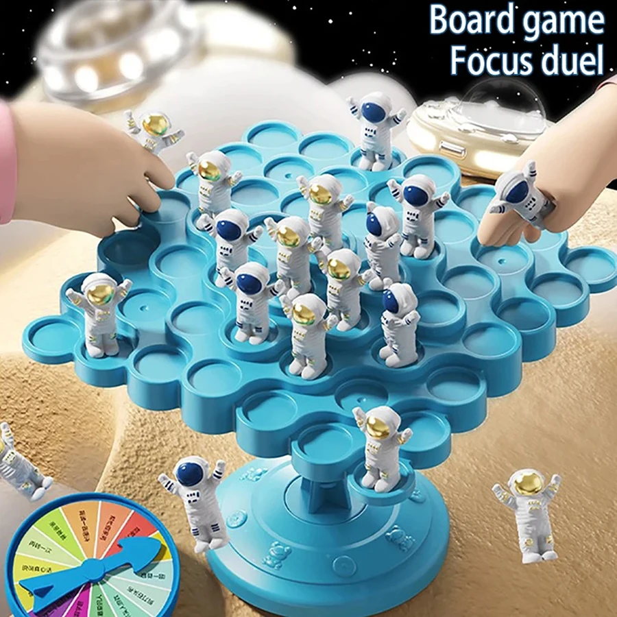 Spaceman Balance Tree Toy Children\'S Educational Montessori Math Toys Balancing Board Parent-Child Interaction Table Games