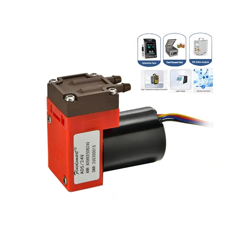 

Small Portable Mini High Pressure 12V DC Brushless Motor Lab Diaphragm Oil Free Electric Micro Gas Vacuum Pump