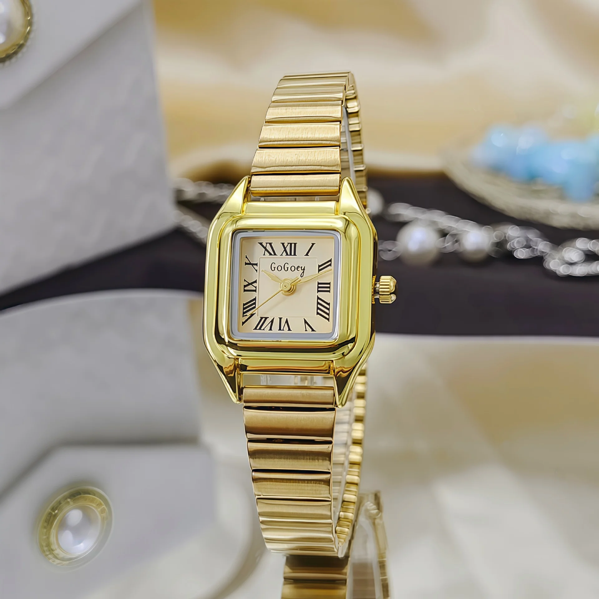 Fashion Women Brand Watch Square Small Dial Quartz Watch Luxury Elegant Steel Strip Wristwatch Dropshipping Relogio Feminino