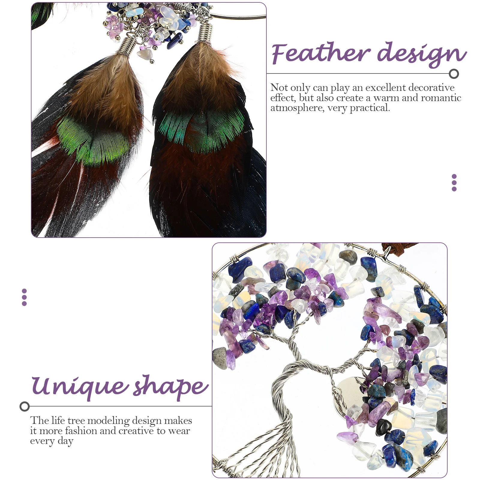 

1 Piece Heart Catcher Pendant Life Tree Hanging Decor for Bedroom Wall Window Feng Shui Home Decoration Lovely