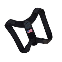 Back Support Belt Adjustable Black Posture Corrector For Shoulder Spine Pain Relief Humpback Correction Universal Fit Shoulder