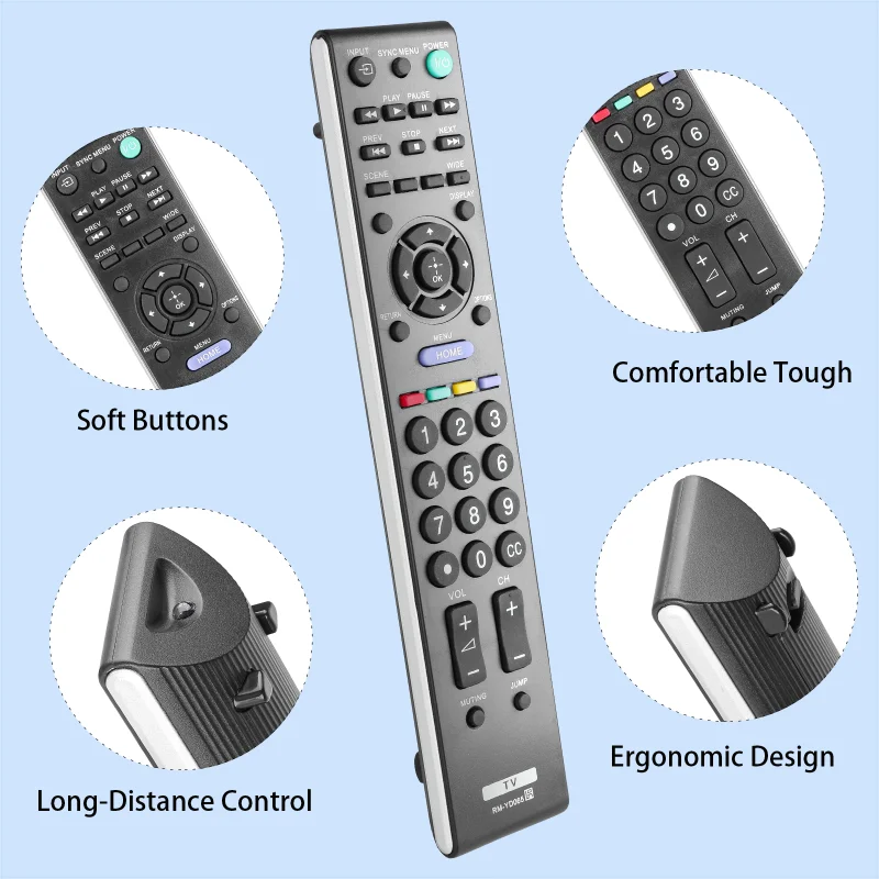 RM-YD065 RMYD065 Remote Control Compatible with Sony Bravia TV KDL22BX320 KDL22BX321 KDL32BX320 KDL32BX321 KDL32BX420