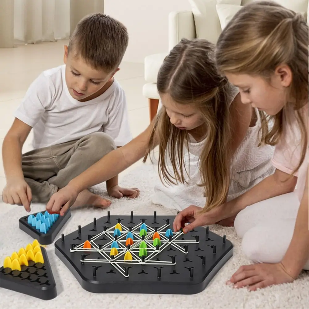 Chain Triangle Chess Game Chain Triangle Game Exercise Thinking Toys Interactive Peg Game Triggle Board Game