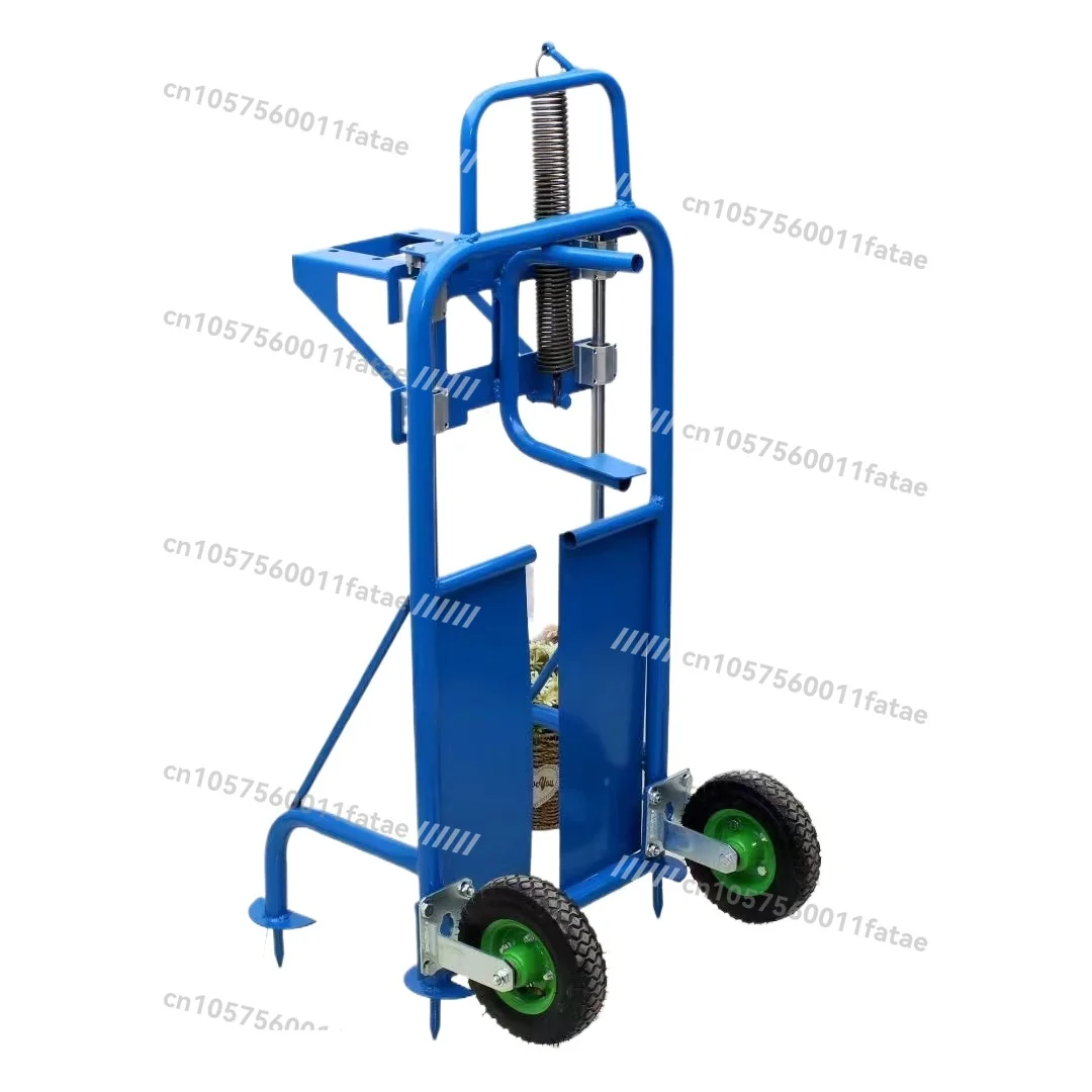 

Foot-stepping Ground Drilling Rack Hand-cranked Hand-pushed Agricultural Hole-drilling Ground Shelf for Small Planting Machine