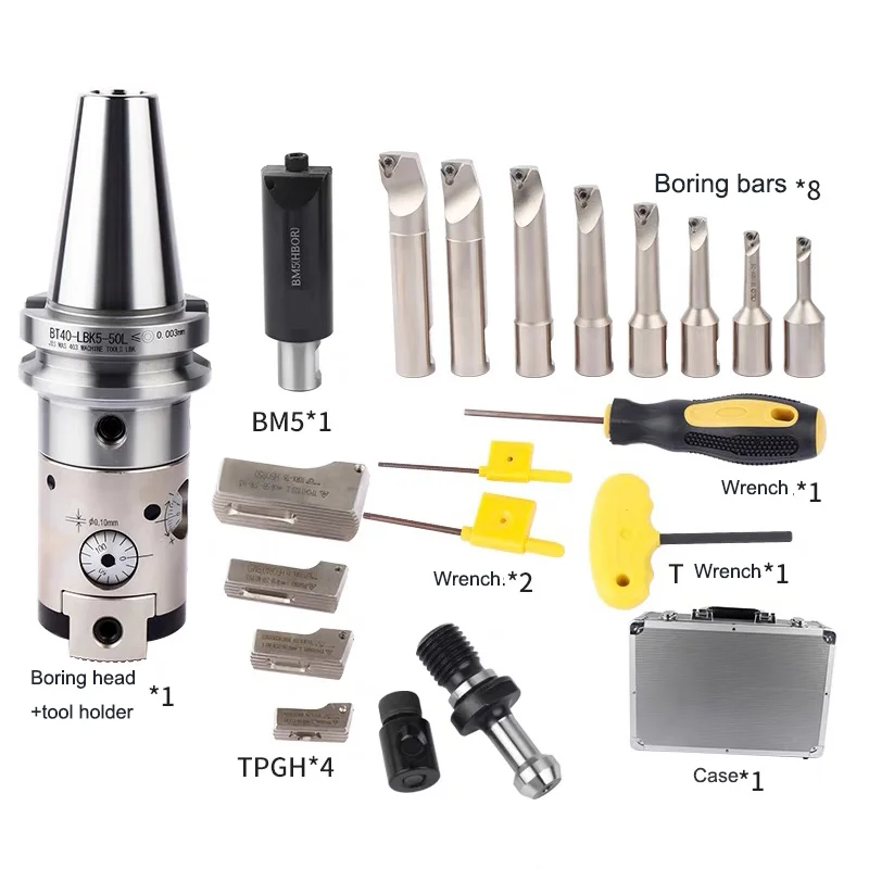 High precision 0.002mm BT40 BT50 HSK63A SK40 SK50 HBOR50 HBOR63 6-150mm boring head Fine micro boring system