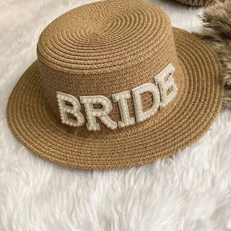 Personalised Women Sun Hat Bridal Shower Gift MRS WIFEY Straw Hat Anti UV Hat Summer Outdoor Pool Travel Beach Hat