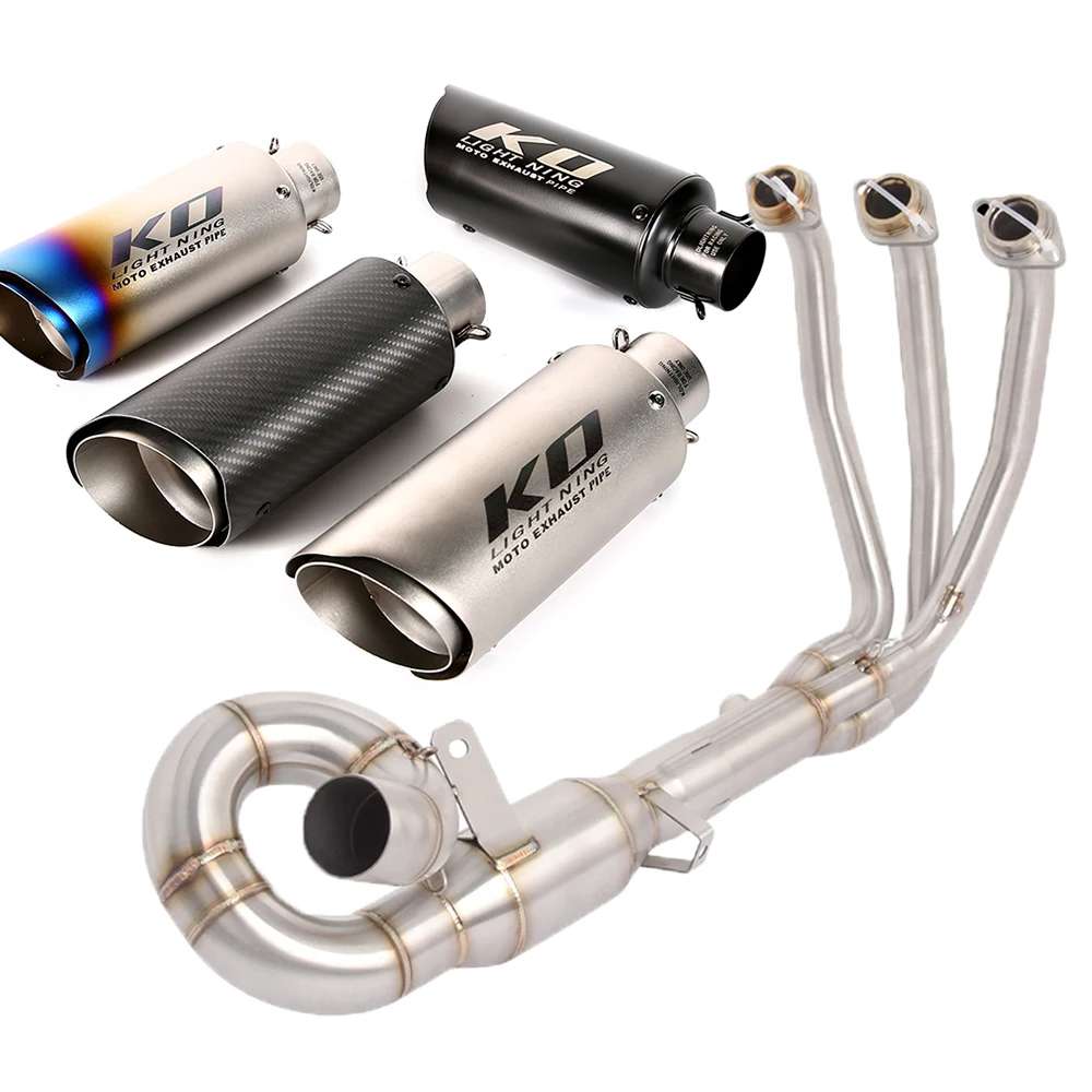 

51MM Motorcycle Exhaust System Header Pipe Stainless Steel Muffler With DB Killer Slip On For CFMOTO 675SR 675NK 2024 2025