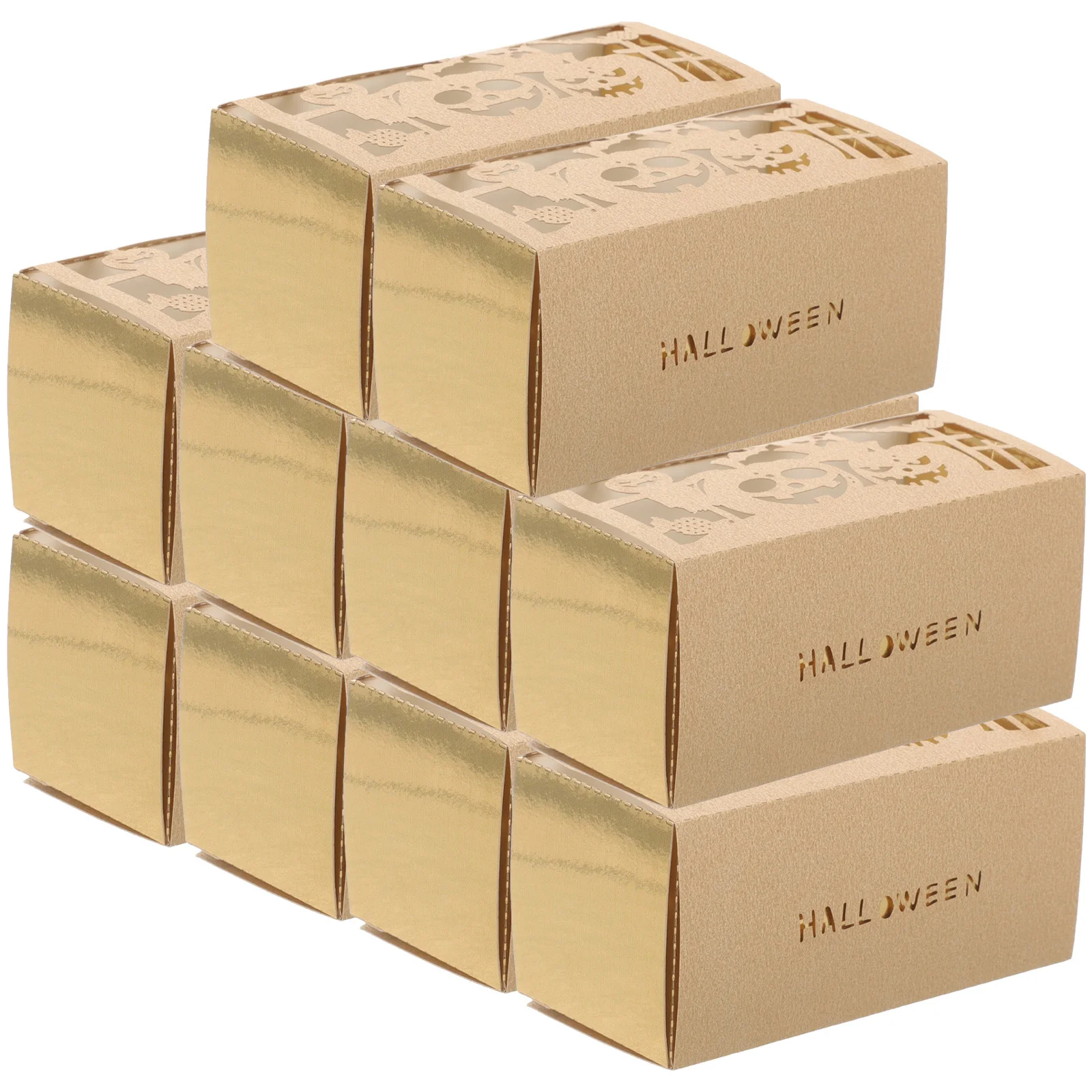

50Pcs Hollow Pumpkin Chocolate Boxes Halloween Paper Candy Holder Party Treat Box Goodie Box Hollow Holder