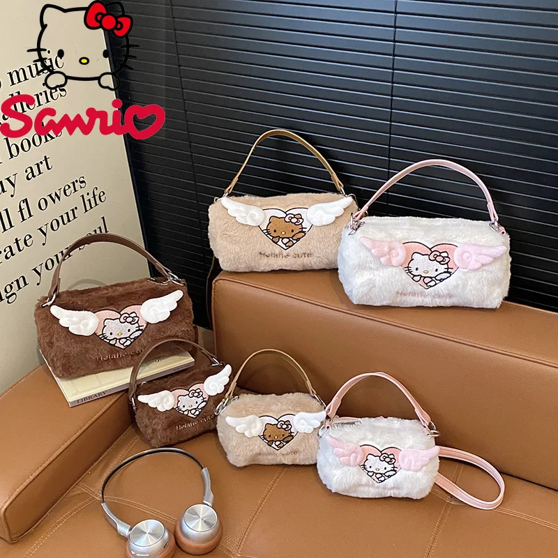 

Hello Kitty 2026 Новая женская сумка, модная высококачественная сумка для хранения для девочек, универсальная женская сумка через плечо на осень и зиму