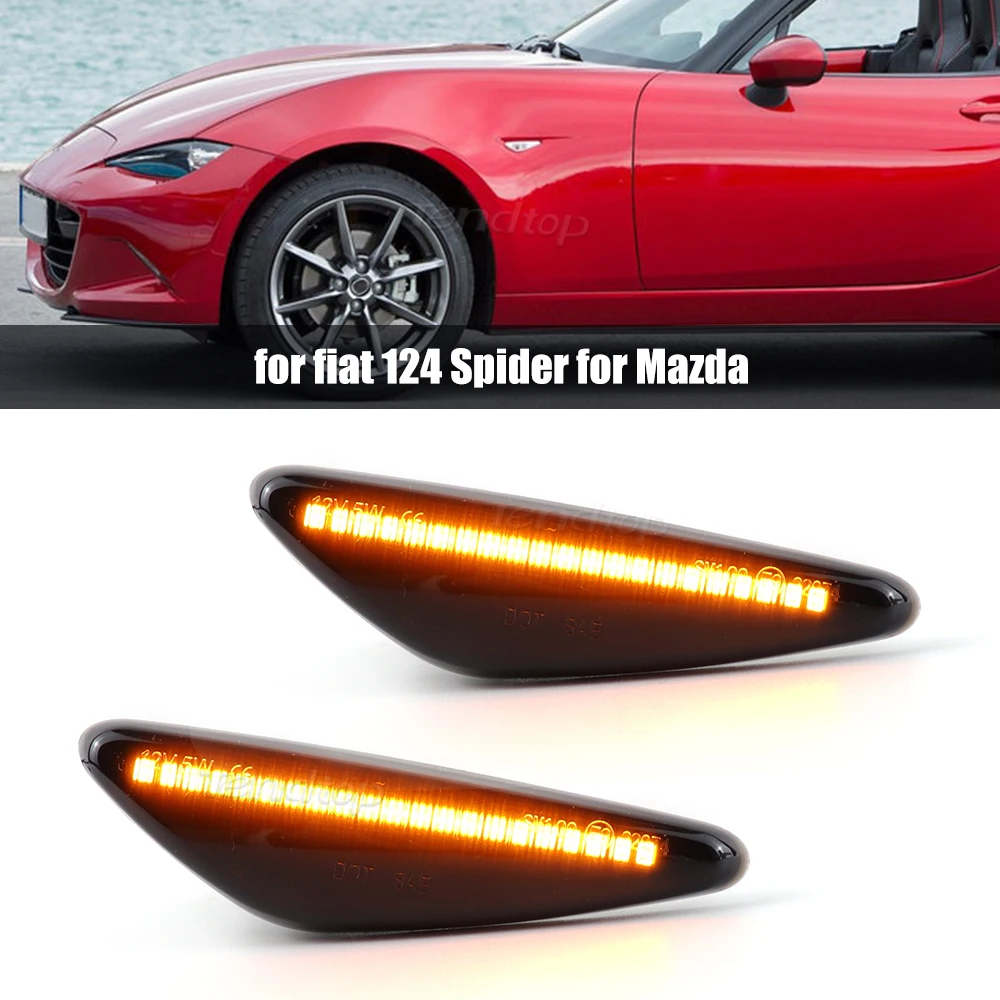 Flashing LED Side Fender Dynamic Turn Signal Light Marker Lamp For Mazda Miata MX5 ND RX-8 6 Atenza GH 2008-2012 5 Premacy CW