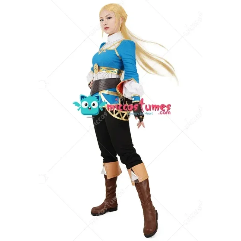 ชุดคอสเพลย์เจ้าหญิงอนิเมะสำหรับผู้หญิง CyMiccostumes ชุดแฟนซีฮาโลวีนสำหรับผู้หญิง เสื้อสีน้ำเงิน