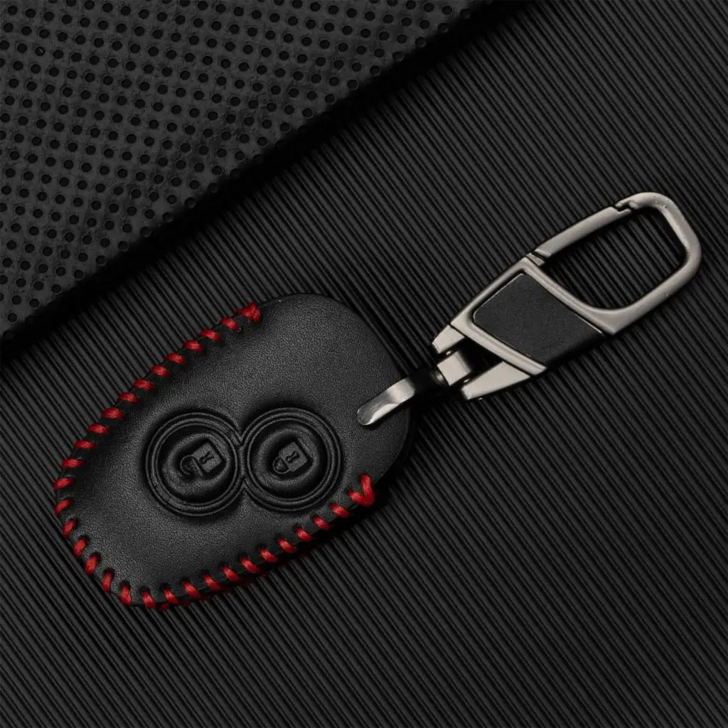 Remote Key Ring Cover Case 2 Button Leather For Renault Trafic Clio Master Modus Twingo Dacia Duster Logan Sandero Opel Vauxhall