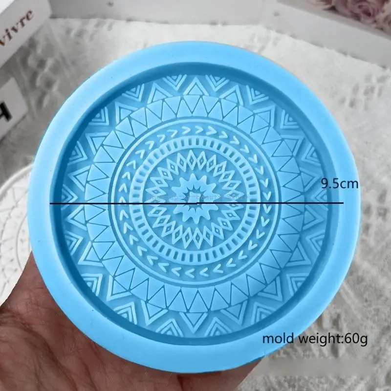 

R9JE Epoxy Resin Placemat Mold Used to Make Artificial Agate Pieces Coasters