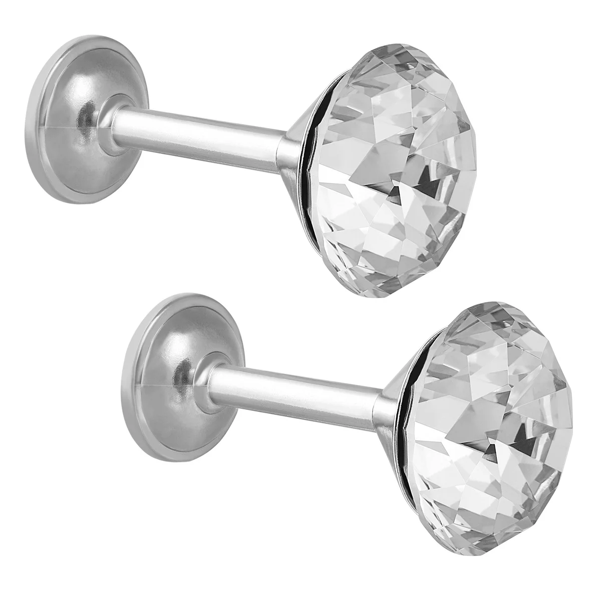 2 قطعة خطاف ستائر كريستال الفضة سبائك الزنك الماس الستائر تيباكس جدار شرابة هوك للمنزل نافذة الزخرفية عوائق