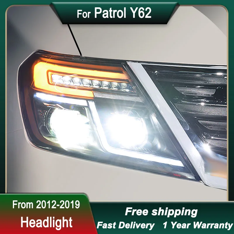 

Car Headlight For Nissan Patrol Y62 2012-2019 FULL LED Head Lamp DRL Dynamic Signal Lamp Head Lamp Front light Assembly