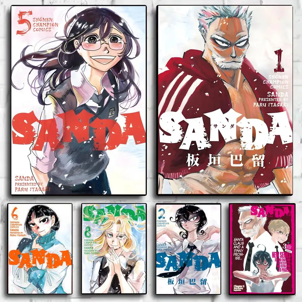

anime S-SANDAS Poster HD Art Sticky Wall Waterproof Home Living Room Bedroom Bar Aesthetic Decoration