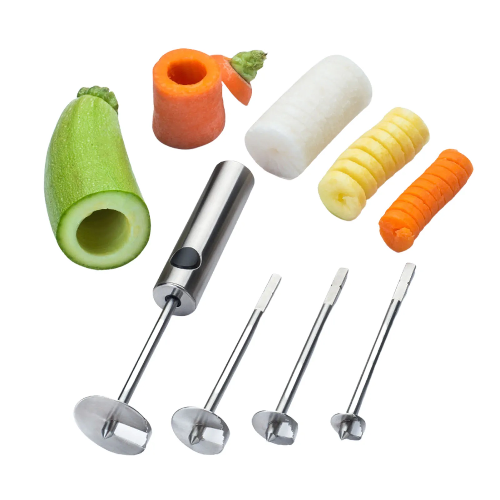 Broca Corer de frutas vegetais com alça antiderrapante ergonômica, Dennator para perfuração, esvaziamento, batatas de abobrinha, cenoura pêra